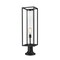 Z-Lite Dunbroch 1 Light Outdoor Pier Mounted Fixture, Black & Clear 584PHBR-553PM-BK - alternate 1